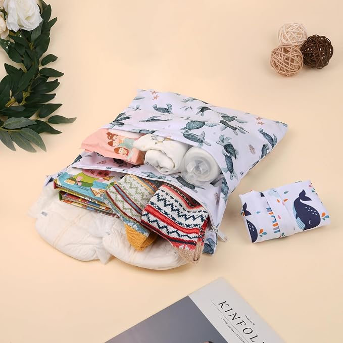 Wet Dry Bags 2-Pack with Cute Dolphin Print - Image 5