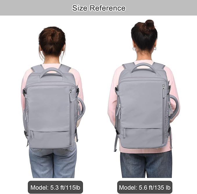 Sinaliy Travel Backpack for Women & Men, 40L Carry-On, 17-Inch Laptop, - Image 7