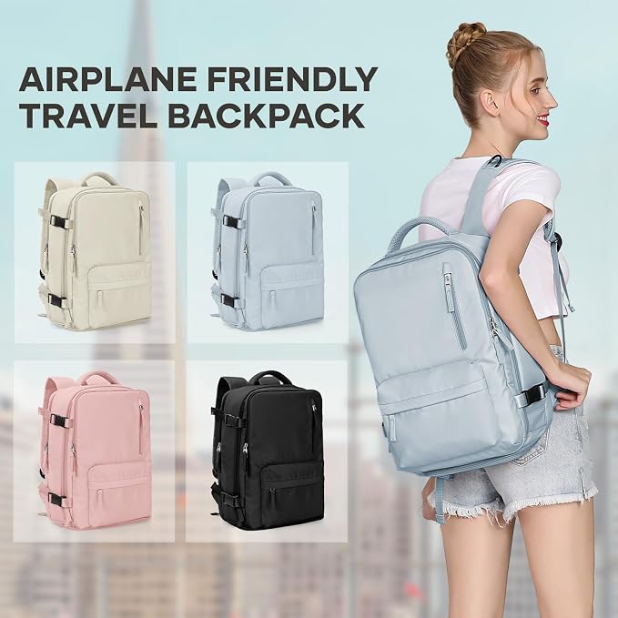 WONHOX Large Travel Backpack Carry on Flight Approved Laptop Work Business - Image 8