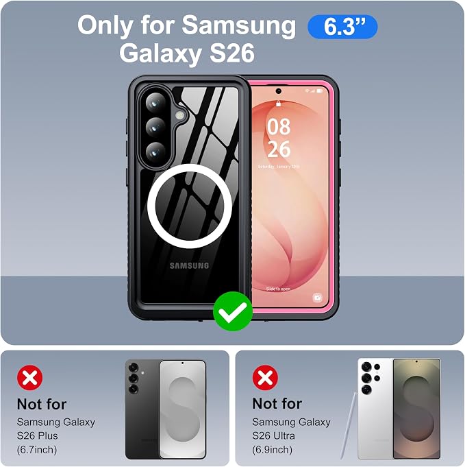 ANTSHARE for Samsung Galaxy S26 Case Waterproof, Built-in Lens & Screen - Image 2