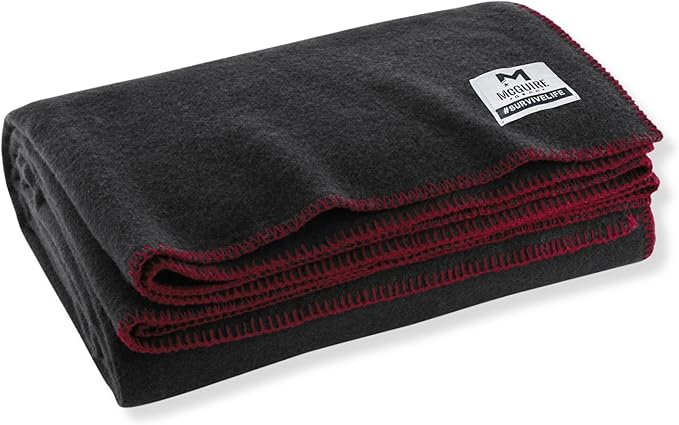 M MCGUIRE GEAR Heavy Duty Wool Blanket, and First Aid Use – Mil-Spec, Fire by McGuireGear