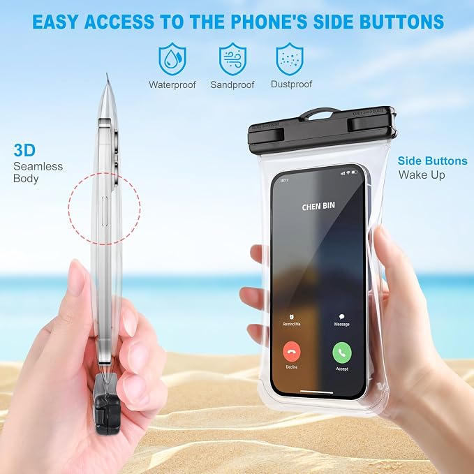 Waterproof Phone Pouch 2 Pack, IPX8 Waterproof Phone Case - Image 4