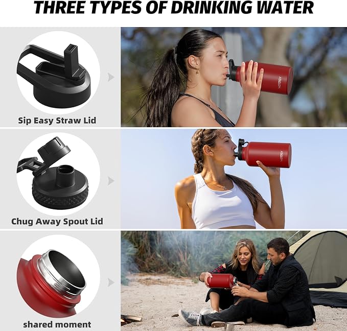 64oz Insulated Water Bottle, BPA Free&Leak Proof, Half Gallon Stainless Steel - Image 3