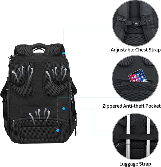 KROSER Travel Laptop Backpack 18.4 Inch XXXL Gaming Backpack - Image 5