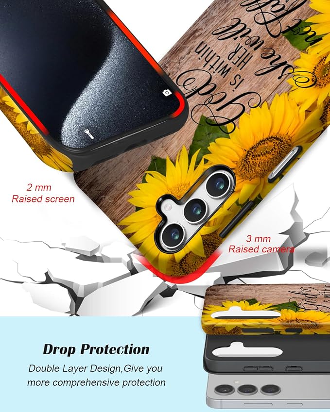 Compatible for Samsung Galaxy A16 5G Case, Dual Layer Heavy Duty 2 in 1 - Image 3
