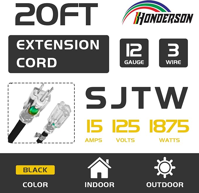 Indoor Outdoor Extension Cord Weatherproof - Image 2