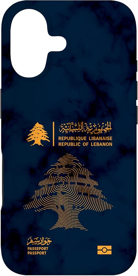 Lebanon, Lebanon Passport, Lebanon Flag, Lebanon map. Case by Unknown