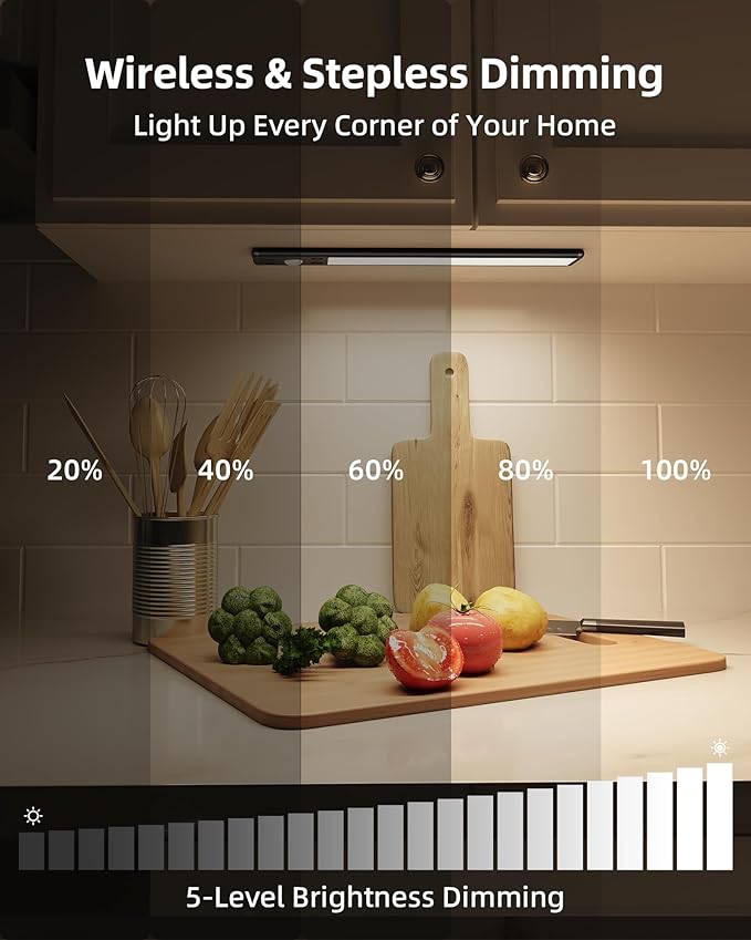 EZVALO Under Cabinet Lighting, 3500mAh Rechargeable Motion Sensor Light Indoor - Image 8