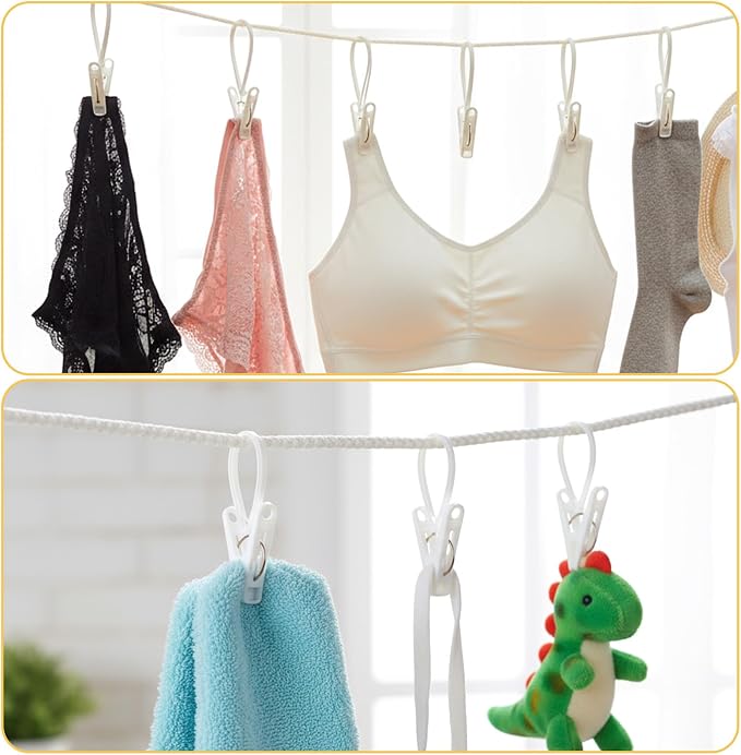 90 Pack Multi-Purpose Laundry Hooks Hanging Clips Bulk - Image 4
