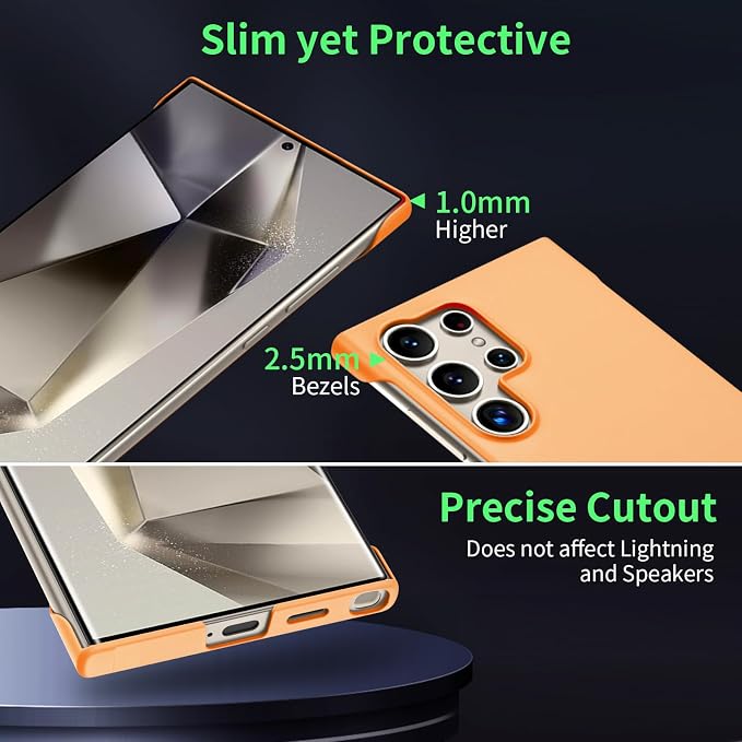 GRECAZO Slim Borderless for Samsung Galaxy S25 Ultra Phone Case 6.9" Ultra-Thin - Image 5