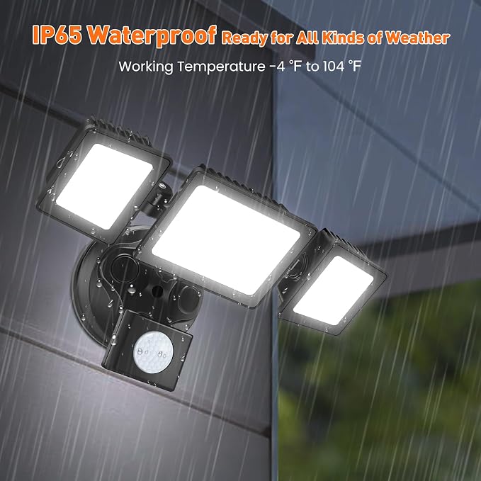 ALUSSO Motion Sensor Outdoor Lights 120V, 36W 3000LM Flood Lights Outdoor - Image 7