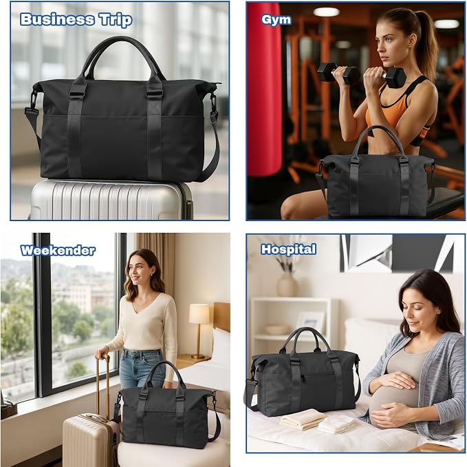 Weekender Duffel Bags for Women， Travel Totes Bag for Airplane Essentials - Image 7
