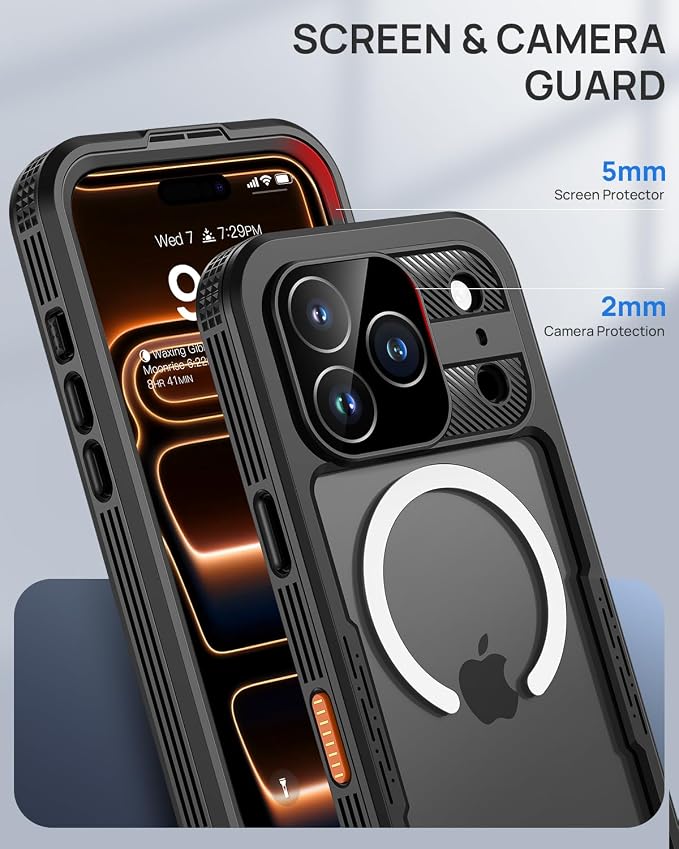 Lanhiem Magnetic for iPhone 17 Pro Max Case, IP68 Waterproof Dustproof - Image 7