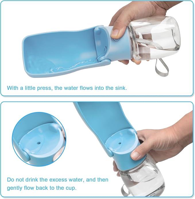 Portable Dog Water Bottle, Foldable Dog Water Bottle Leak Proof Dispenser - Image 4