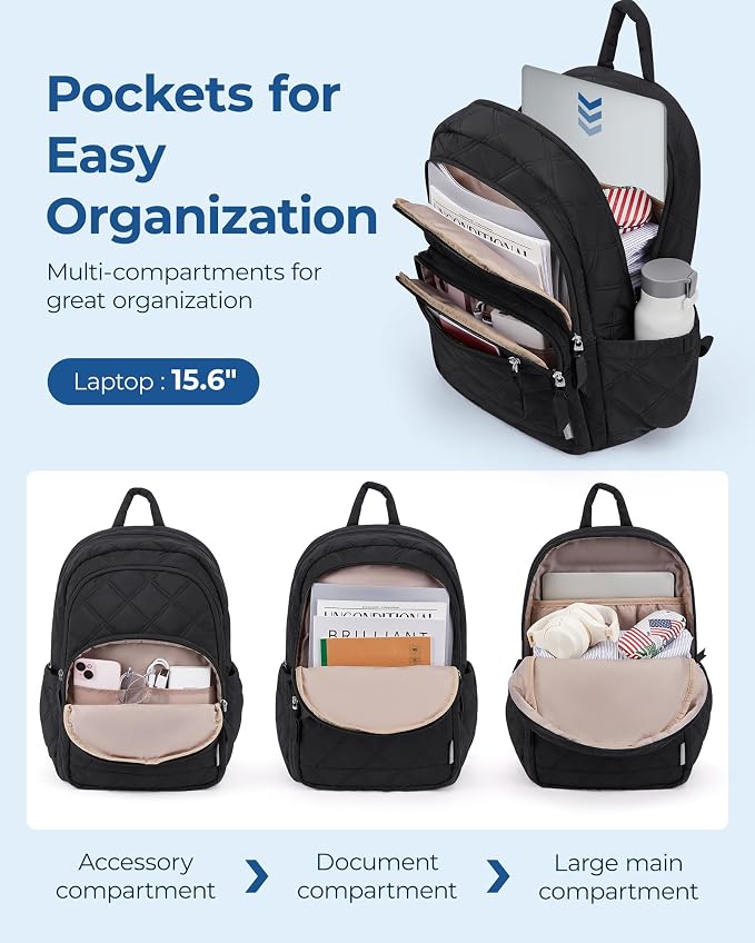 BAGSMART Travel Laptop Backpack, College Backpack - Image 3