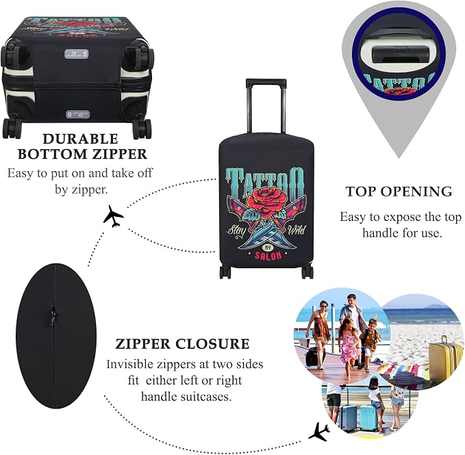 Explore Land Travel Luggage Cover Suitcase Protector Fits 31-32 Inch Case - Image 3