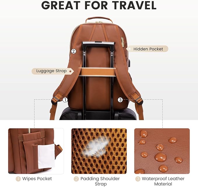 LOVEVOOK Laptop Backpack Purse for Women, Large Capacity Travel Computer Work - Image 4