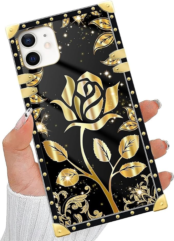 Compatible with iPhone 11 Case, Shine Gold Rose Luxury Golden Decoration - Image 5