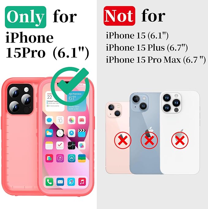 Cozycase for iPhone 15 Pro Waterproof Shockproof Dustproof Case - Image 2