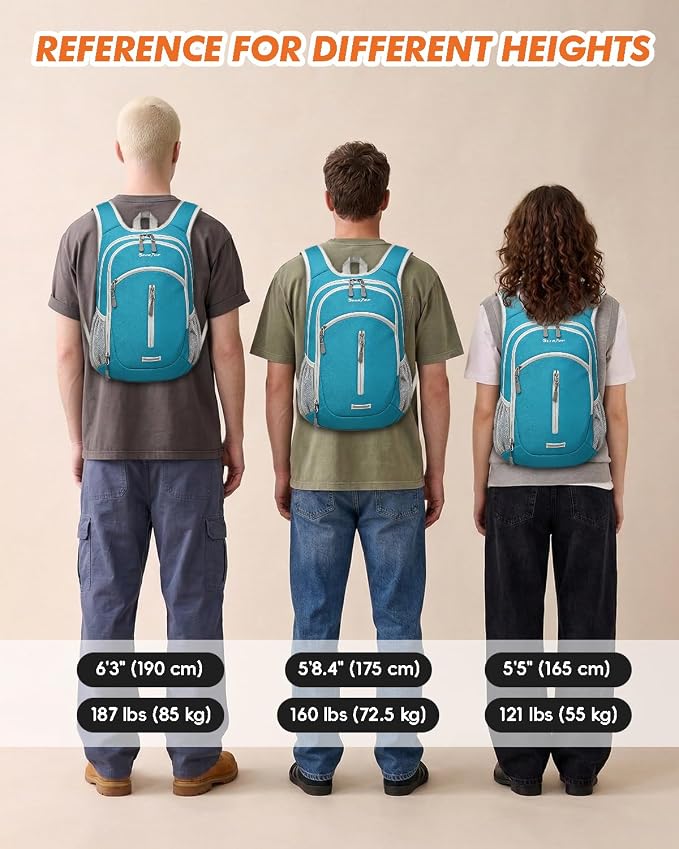 Seektop Small Hiking Backpack Expandable 12L-15L, Lightweight Packable - Image 4