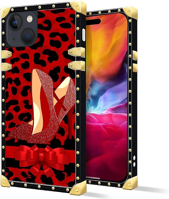 Compatible with iPhone 15 Case, Elegant High Heels Luxury Golden Decoration - Image 2