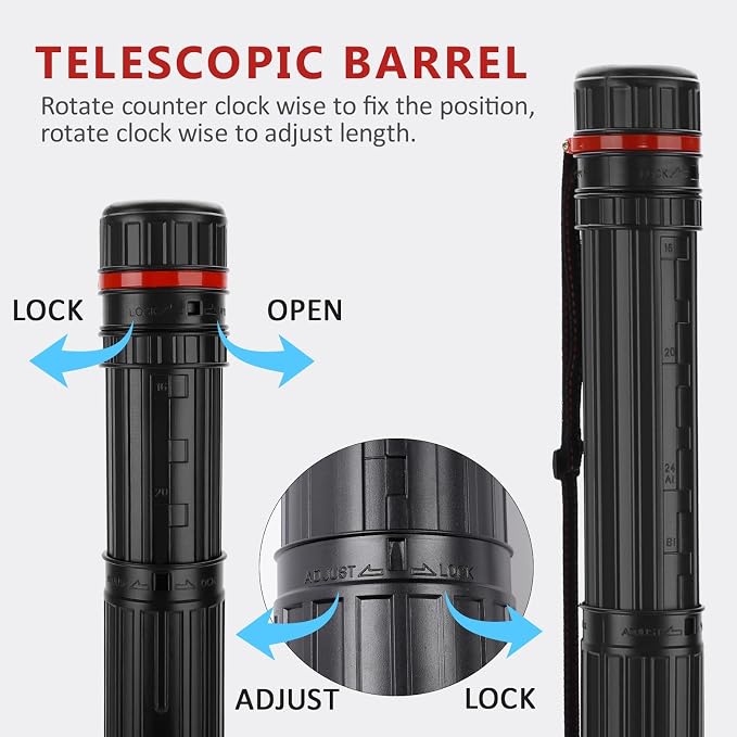 DEWEL Post Tube Expands from 30”to 51”, Waterproof Blueprint Holder Telescoping - Image 5