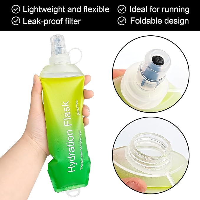 WILDREEDS 250ml Soft Flask, TPU Collapsible Soft Water Bottle - Image 2