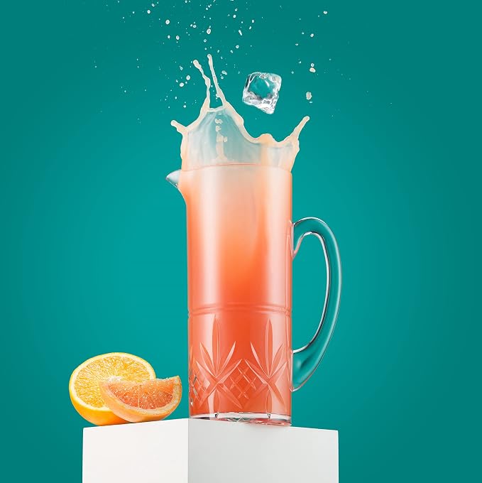 Godinger Pitcher and Highball Drinking Glasses Set, Acrylic Shatterproof Water - Image 2