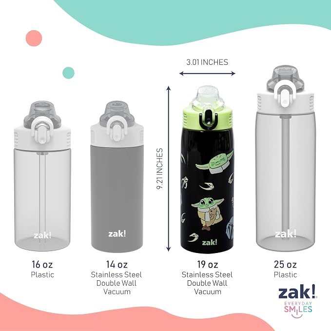 Zak Designs Star Wars The Mandalorian Sage Kids Water Bottle - Image 8