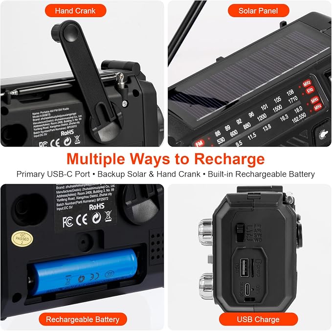 Hand Crank Emergency Weather Radio - Image 4