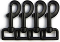 Garwor 4 Pcs 1 Inch Heavy Duty Black Electrophoresis Coating Swivel Snap Hooks by Garwor