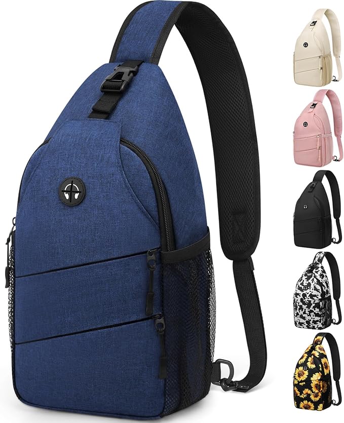 Pritent Crossbody Bags for Women Men Trendy Sling Bag Backpack Casual Chest Bag by Pritent