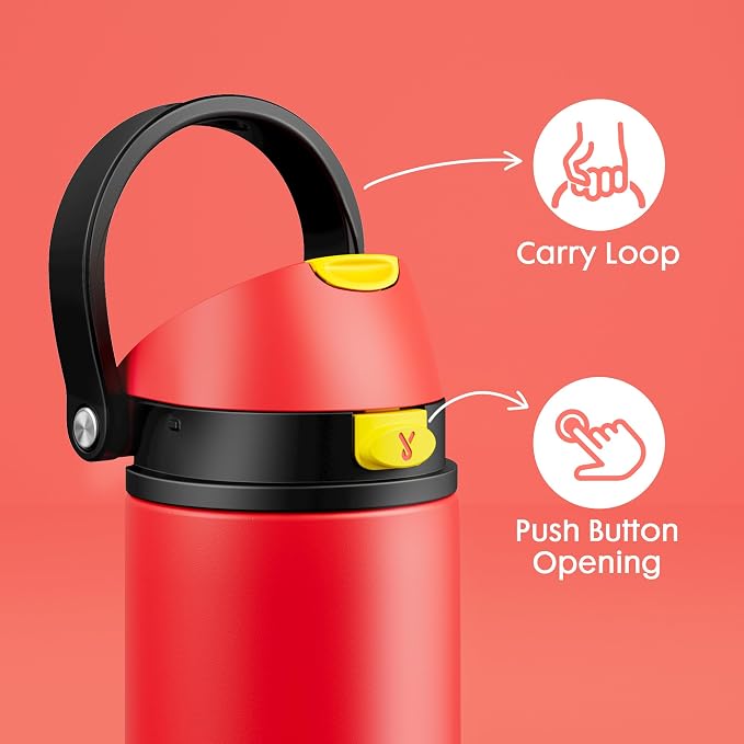 18 oz Kids Water Bottle for Sports: Meoky 18 oz Stainless Steel Insulated Water - Image 6