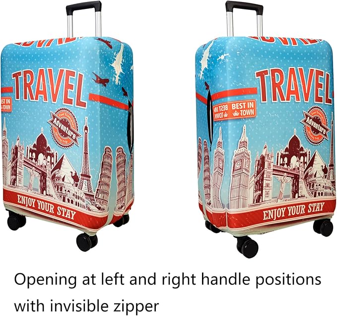 WUJIAONIAO Travel Luggage Cover Baggage Suitcase Cover Protector Skins 18-32 - Image 2