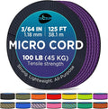 TECEUM Micro Paracord – 1.18 mm X 125 ft – Micro Utility Cord – Thin Braided by TECEUM
