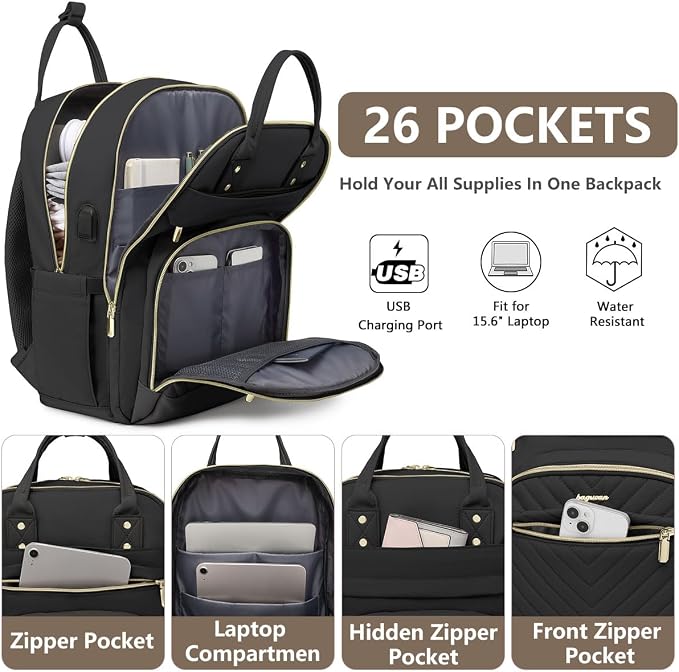 Laptop Backpack for Women Work Bag - Image 2