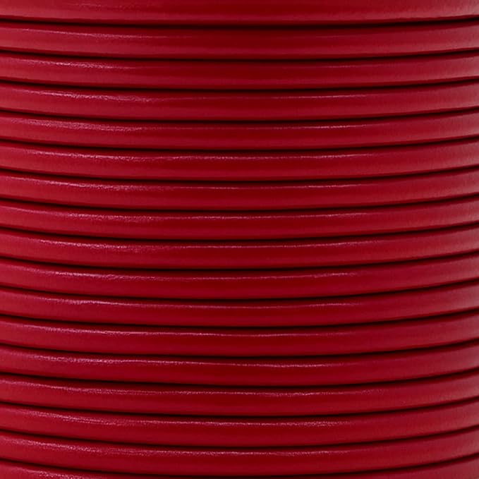 Mandala Crafts Round Genuine Burgundy Leather Cord - Image 3