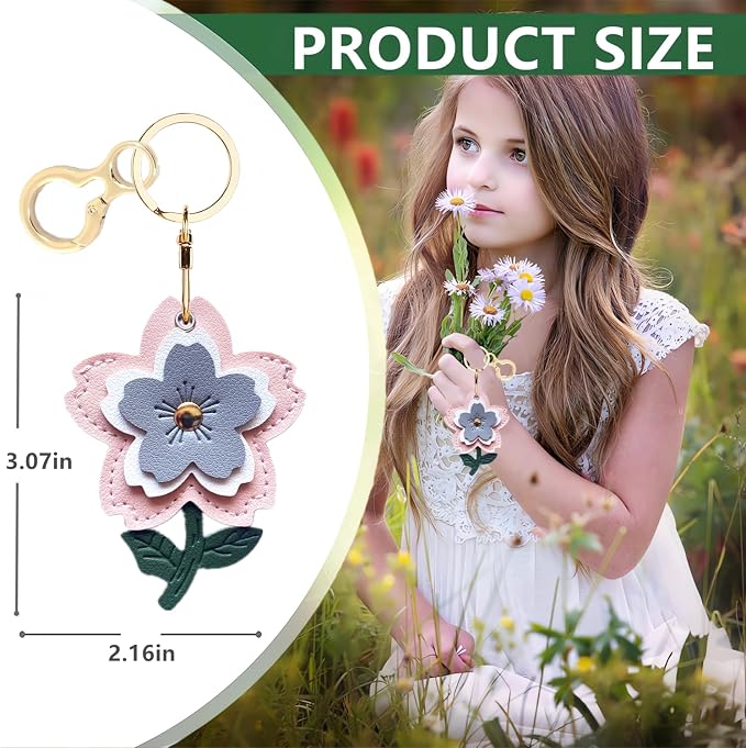 BORKUANA Leather Keychain Holder Case Compatible - Image 2