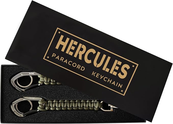 HERCULES Paracord Keychain Set – 2 Pack Lanyard Rope by HERCULES