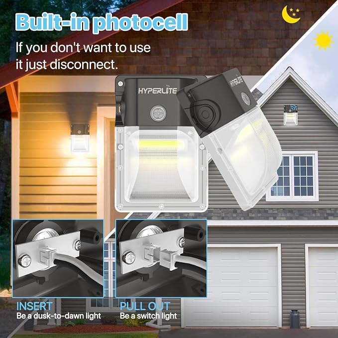 HYPERLITE LED Wall Pack 30W: 2Pack 3600lm 3000K Security Lights - Image 2