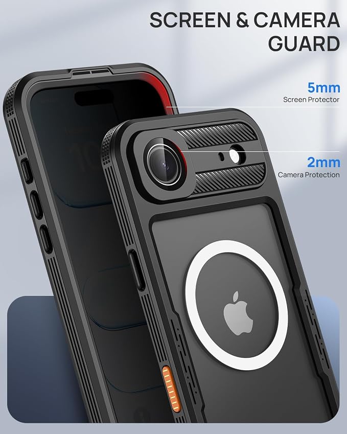 Lanhiem Magnetic for iPhone 17 Air Case, Built-in Privacy Screen Protector - Image 6