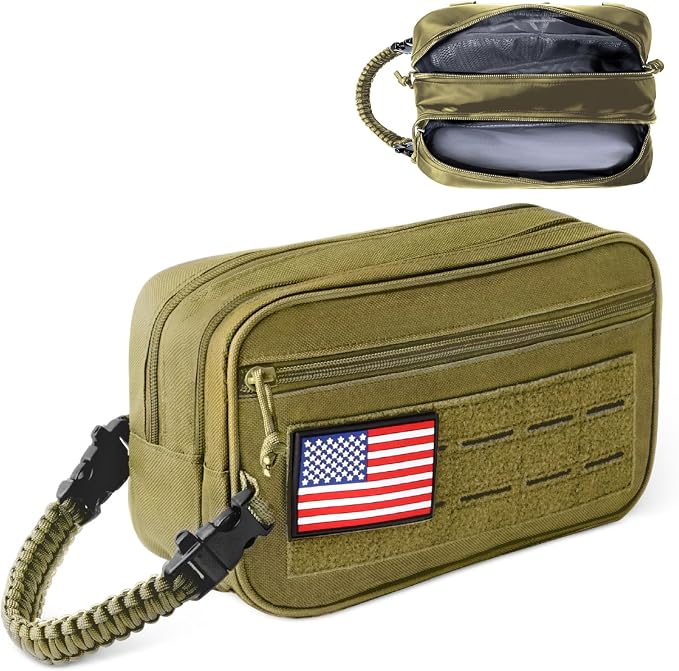 Toiletry Bag for Men Tactical Travel Dopp Kit by CosmeticCase