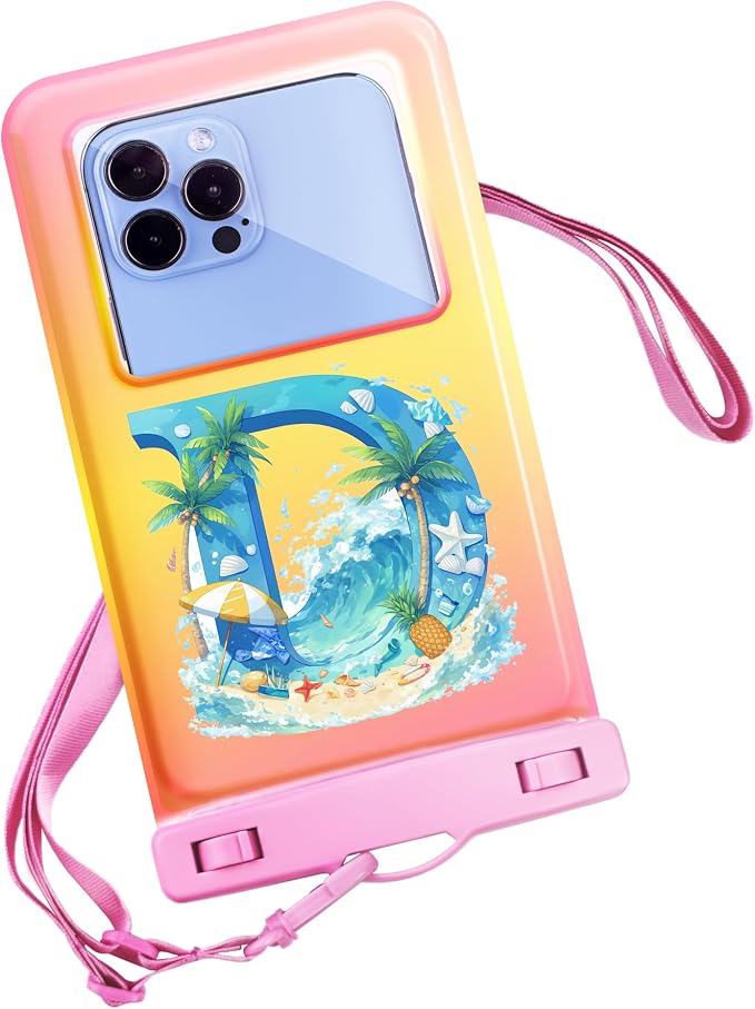 Personalized Initial Waterproof Phone Pouch Case by Unknown