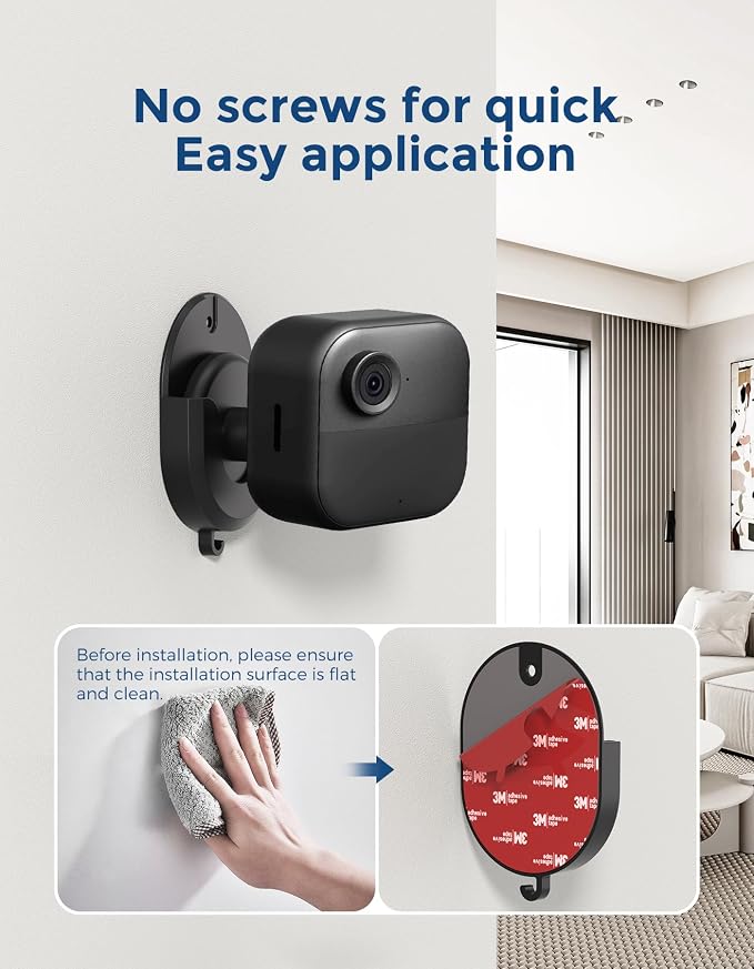 Blink Outdoor Camera Mount – No Drill, No Screws, Strong Adhesive Wall Bracket - Image 3