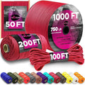 TECEUM 5/32" Paracord Rope 1000 – 1000ft / 200ft / 100ft / 50ft – Tactical by TECEUM