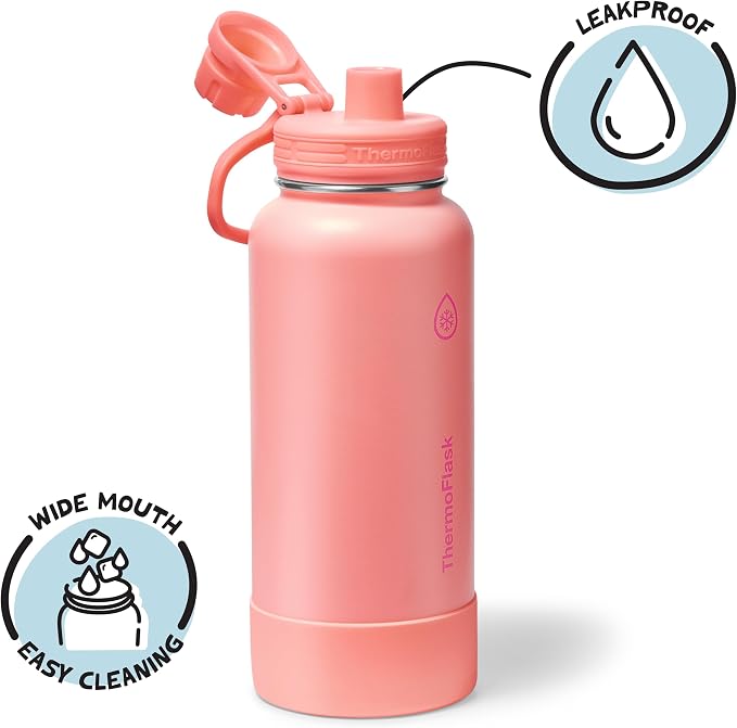 ThermoFlask 32 oz Double Wall Vacuum Insulated Stainless Steel Water Bottle - Image 3