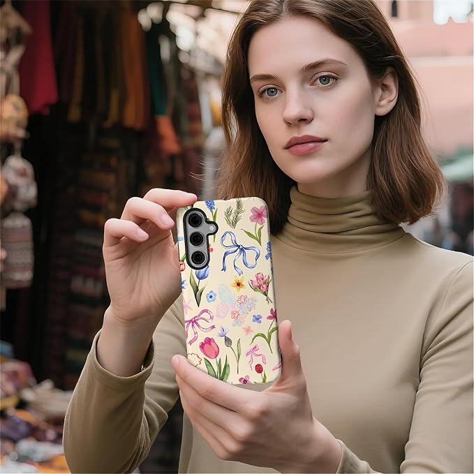 for Samsung Galaxy S25 Plus Case, HL2 Aesthetic Flower Preppy Collage Hybrid 2 - Image 5