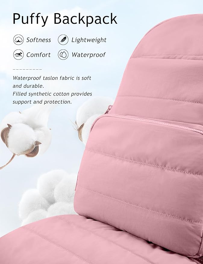 Uselike Travel Backpack for Women, 15.6 Inch Laptop Backpack, Quilted College - Image 6