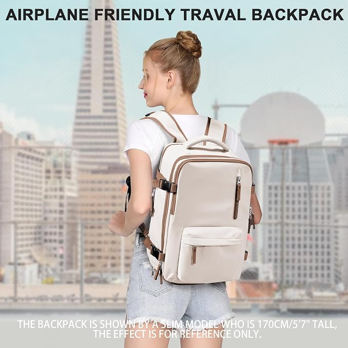 WONHOX Large Travel Backpack Carry on Flight Approved Laptop Work Business - Image 9