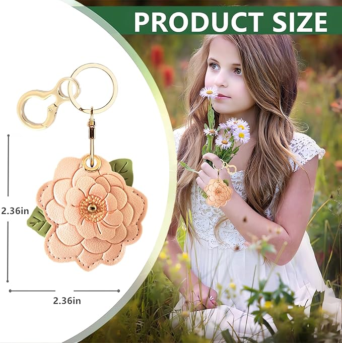 BORKUANA Leather Keychain Holder Case Compatible - Image 2